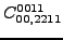 $\displaystyle {}{C^{0011}_{00,2211}}$