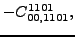 $\displaystyle -{}{C_{00,1101}^{1101}} ,$