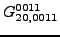 $\displaystyle {}{G_{20,0011}^{0011}}$