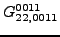 $\displaystyle {}{G_{22,0011}^{0011}}$