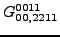 $\displaystyle {}{G_{00,2211}^{0011}}$