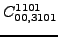 $\displaystyle {}{C_{00,3101}^{1101}}$