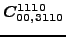 $\displaystyle \bm{C_{00,3110}^{1110}}$