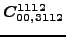 $\displaystyle \bm{C_{00,3112}^{1112}}$