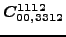 $\displaystyle \bm{C_{00,3312}^{1112}}$