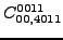 $\displaystyle {}{C_{00,4011}^{0011}}$