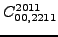 $\displaystyle {}{C_{00,2211}^{2011}}$