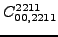 $\displaystyle {}{C_{00,2211}^{2211}}$