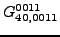 $\displaystyle {}{G_{40,0011}^{0011}}$