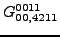 $\displaystyle {}{G_{00,4211}^{0011}}$