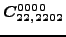 $\displaystyle \bm{C_{22,2202}^{0000}}$