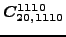 $\displaystyle \bm{C_{20,1110}^{1110}}$