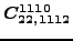 $\displaystyle \bm{C_{22,1112}^{1110}}$