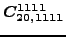 $\displaystyle \bm{C_{20,1111}^{1111}}$