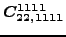 $\displaystyle \bm{C_{22,1111}^{1111}}$