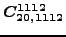 $\displaystyle \bm{C_{20,1112}^{1112}}$