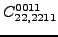 $\displaystyle {}{C_{22,2211}^{0011}}$