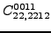 $\displaystyle {}{C_{22,2212}^{0011}}$