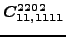 $\displaystyle \bm{C_{11,1111}^{2202}}$