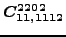 $\displaystyle \bm{C_{11,1112}^{2202}}$