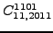 $\displaystyle {}{C_{11,2011}^{1101}}$