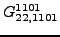 $\displaystyle {}{G_{22,1101}^{1101}}$