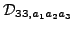 $\displaystyle {\cal D}_{33,a_1a_2a_3}$