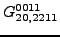 $\displaystyle {}{G_{20,2211}^{0011}}$