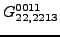 $\displaystyle {}{G_{22,2213}^{0011}}$