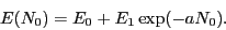 \begin{displaymath}
E(N_0)=E_0+E_1 \exp(-a N_0) .
\end{displaymath}