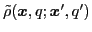$ \tilde \rho ({\boldsymbol x}, q; {\boldsymbol x}', q')$