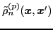 $ \tilde{\rho}_{n}^{(p)} ({\boldsymbol x},{\boldsymbol x}')$