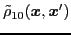 $\displaystyle \tilde{\rho}_{10} ({\boldsymbol x},{\boldsymbol x}')$