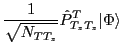 $\displaystyle \frac{1}{\sqrt{N_{TT_z}}}\hat{P}^T_{T_z T_z} \vert\Phi\rangle$
