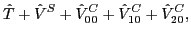 $\displaystyle \hat T + \hat V^{S} +\hat V_{00}^C + \hat V_{10}^C + \hat V_{20}^C ,$