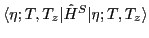 $\langle \eta; T,T_z \vert \hat H^S
\vert \eta; T,T_z \rangle$