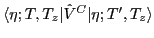 $\langle \eta; T,T_z \vert \hat V^C \vert \eta; T',T_z \rangle$