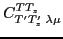 $C^{T T_z}_{ T^\prime T^\prime_z \; \lambda \mu }$