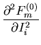 $\displaystyle \frac{\partial^2 F_m^{(0)}}{\partial I_i^2}$