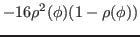 $\displaystyle - 16 \rho^2(\phi)(1-\rho(\phi))$