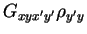 $\textstyle G_{xyx'y'}\rho_{y'y}$