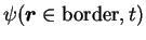 $\psi(\mbox{{\boldmath {$r$}}}\in\mbox{border},t)$