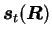 $\mbox{{\boldmath {$s$}}}_t(\mbox{{\boldmath {$R$}}})$