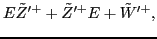 $\displaystyle E \tilde{Z}'^{+} + \tilde{Z}'^{+} E + \tilde{W}'^{+} ,$