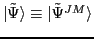 $ \vert\tilde{\Psi}\rangle\equiv\vert\tilde{\Psi}^{JM}\rangle$