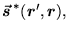 $\displaystyle \vec{\mbox{{\boldmath {$s$}}}}^{\,*}(\mbox{{\boldmath {$r$}}}',\mbox{{\boldmath {$r$}}}),$