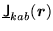 $\displaystyle \underline {{\mathsf J}}_{kab} (\mbox{{\boldmath {$r$}}})$