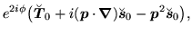 $\displaystyle e^{2i\phi \ofbboxofr }\big(
\breve{\mbox{{\boldmath {$T$}}}} _0\o...
...ldmath {$p$}}}^2 \ofbboxofr\breve{\mbox{{\boldmath {$s$}}}} _0\ofbboxofr\big) ,$