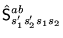 $\displaystyle \hat{{\mathsf S}}_{s_1's_2's_1s_2}^{ab}$