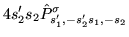 $\displaystyle 4s'_2s_2\hat{P}^\sigma_{s'_1,-s'_2s_1,-s_2}$